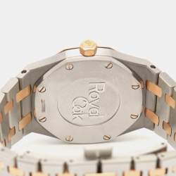 Pre Owned Audermars Piguet Pink 18k Rose Gold Stainless Steel Royal Oak 67650SR.OO.1261SR.01 Women's Wristwatch 33 mm