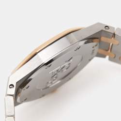 Pre Owned Audermars Piguet Pink 18k Rose Gold Stainless Steel Royal Oak 67650SR.OO.1261SR.01 Women's Wristwatch 33 mm