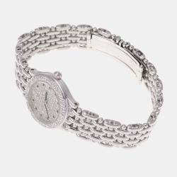 Pre Owned Audemars Piguet White Diamonds 18K White Gold Classique Vintage 66391BC Women's Wristwatch 22.5 mm