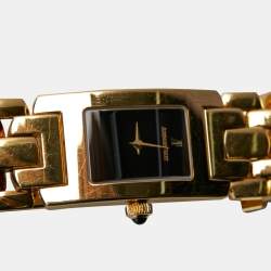 Pre Owned Audemars Piguet Black 18k Yellow Gold Promesse 67260BA Women's Wristwatch 20 mm