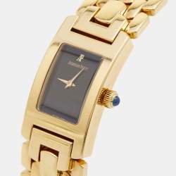 Pre Owned Audemars Piguet Black 18k Yellow Gold Promesse 67260BA Women's Wristwatch 20 mm