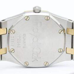 Pre Owned Audemars Piguet Grey 18K Yellow Gold And Stainless Steel Royal Oak Women's Wristwatch 26 mm
