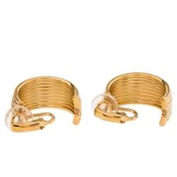 Aurelie Bidermann Thalia Gold Plated Clip On Earrings