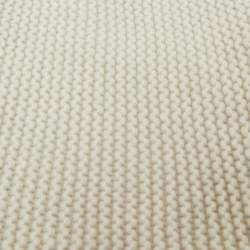 Autumn Cashmere White Purl Knit Fox Fur Pom Pom Beanie