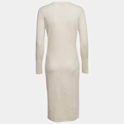 Autumn Cashmere Cream Cashmere Knit Cardigan Dress S
