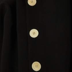 Pre Owned A.W.A.K.E. Mode Black Stretch Crepe Draped Neck Top M