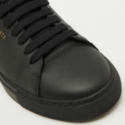Axel Arigato Black Leather Logo Low Top Sneakers Size 39