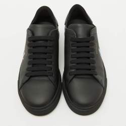Axel Arigato Black Leather Logo Low Top Sneakers Size 39