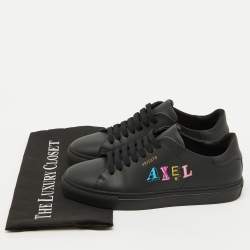 Axel Arigato Black Leather Logo Low Top Sneakers Size 39