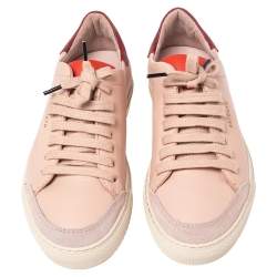 Axel Arigato Pink Leather Lace Up Sneakers Size 36