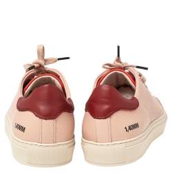 Axel Arigato Pink Leather Lace Up Sneakers Size 36