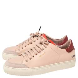 Axel Arigato Pink Leather Lace Up Sneakers Size 36