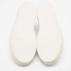 Pre Owned Axel Arigato White/Green Leather Clean Sneakers Size 40