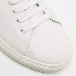 Pre Owned Axel Arigato White/Green Leather Clean Sneakers Size 40