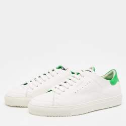 Pre Owned Axel Arigato White/Green Leather Clean Sneakers Size 40