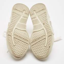 Axel Arigato Grey/White Canvas and Leather Lace Up Sneakers Size 36
