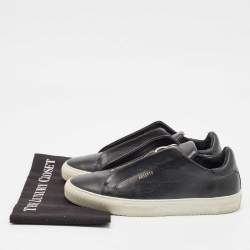 Axel Arigato Black Leather Clean 90 Zip Up Sneakers Size 40