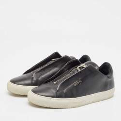 Axel Arigato Black Leather Clean 90 Zip Up Sneakers Size 40