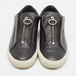 Axel Arigato Black Leather Clean 90 Zip Up Sneakers Size 40