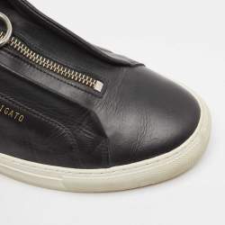Axel Arigato Black Leather Clean 90 Zip Up Sneakers Size 40