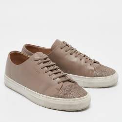 Axel Arigato Beige Leather Lace Up Sneakers Size 40