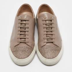 Axel Arigato Beige Leather Lace Up Sneakers Size 40
