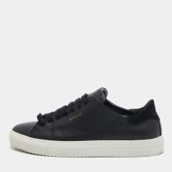 Axel Arigato Black Leather and Suede Lace Up Sneakers Size 38