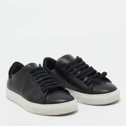 Axel Arigato Black Leather and Suede Lace Up Sneakers Size 38