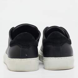 Axel Arigato Black Leather and Suede Lace Up Sneakers Size 38