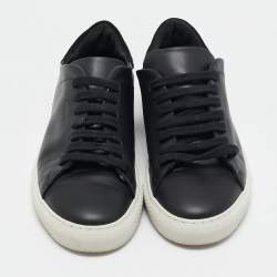 Axel Arigato Black Leather and Suede Lace Up Sneakers Size 38