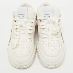 Axel Arigato White/Light Pink Leather Area Low Top Sneakers Size 37