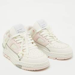 Axel Arigato White/Light Pink Leather Area Low Top Sneakers Size 37