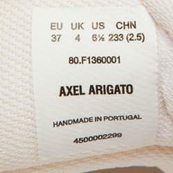 Axel Arigato White/Light Pink Leather Area Low Top Sneakers Size 37