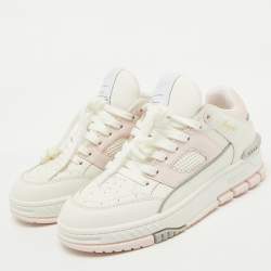 Axel Arigato White/Light Pink Leather Area Low Top Sneakers Size 37