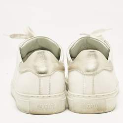 Axel Arigato White/Gold Leather Clean 90 Sneakers Size 39