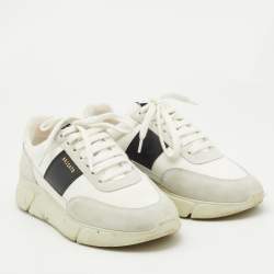  Axel Arigato White/Black Canvas and Leather Genesis Vintage Sneakers Size 39