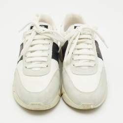  Axel Arigato White/Black Canvas and Leather Genesis Vintage Sneakers Size 39