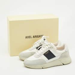  Axel Arigato White/Black Canvas and Leather Genesis Vintage Sneakers Size 39