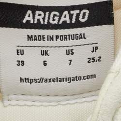  Axel Arigato White/Black Canvas and Leather Genesis Vintage Sneakers Size 39