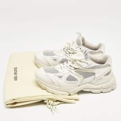 Axel Arigato White/Grey Mesh and Leather Marathon Runner Sneakers Size 38