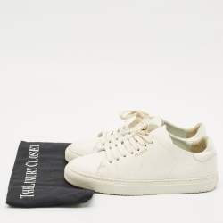 Axel Arigato White Leather Clean 90 Low Top Sneakers Size 38