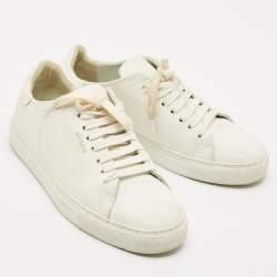 Axel Arigato White Leather Clean 90 Low Top Sneakers Size 38