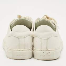 Axel Arigato White Leather Clean 90 Low Top Sneakers Size 38