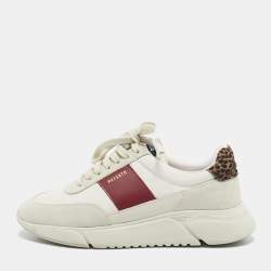 Pre Owned Axel Arigato Multicolor Calf Hair and Leather Genesis Vintage Lace Up Sneakers Size 38