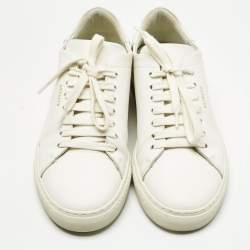 Pre Owned Axel Arigato White Leather Clean 90 Lace Up Sneakers Size 40