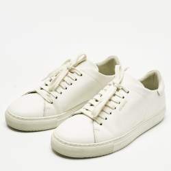 Pre Owned Axel Arigato White Leather Clean 90 Lace Up Sneakers Size 40