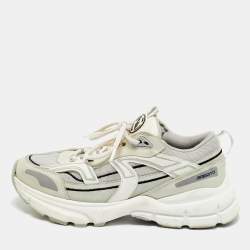 Pre Owned Axel Arigato Tricolor Mesh and Nubuck Leather Marathon Runner Lace Up Sneakers Size 38