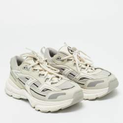 Pre Owned Axel Arigato Tricolor Mesh and Nubuck Leather Marathon Runner Lace Up Sneakers Size 38