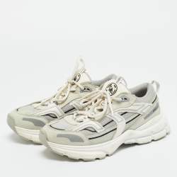 Pre Owned Axel Arigato Tricolor Mesh and Nubuck Leather Marathon Runner Lace Up Sneakers Size 38