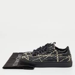 Pre Owned Axel Arigato Black Python Embossed Leather Clean 90 Low Top Sneakers Size 36